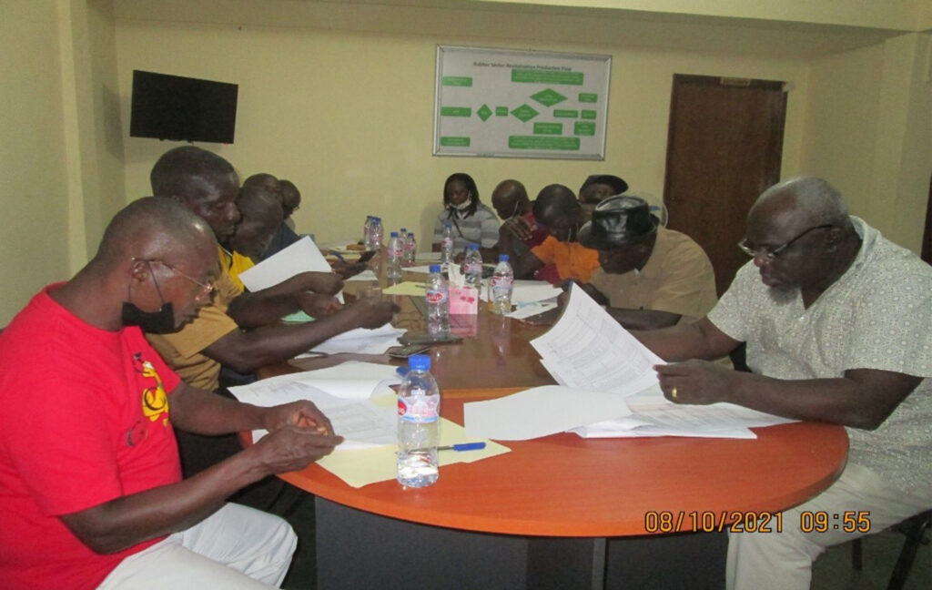 Staff of RDFI and the RPAL at an Inputs Project planning session at the RDFI Office on August 10, 2021.